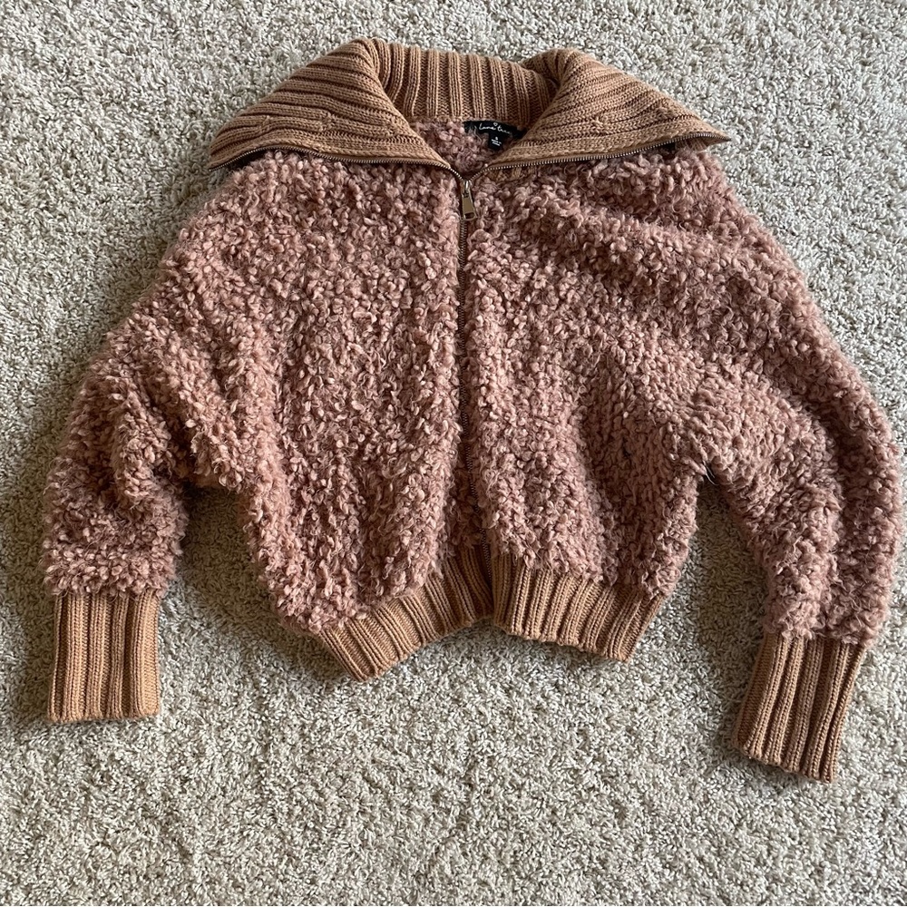 Lane Tree Cozy Camel Sherpa Lightweight Jacket Women’s Size S